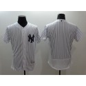 Yankees Blank White Strip Flexbase Authentic Collection Stitched Jersey