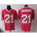 1992 Mitchell And Ness Falcons #21 Deion Sanders Red Throwback Stitched Jersey