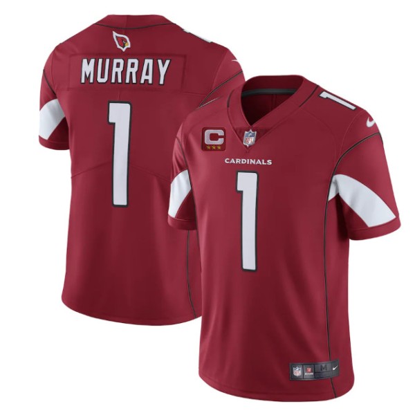 Arizona Cardinals #1 Kyler Murray Red 3-Star C Patch Apor Untouchable Limited Stitched Jersey