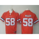 Broncos #58 Von Miller Orange Limited Rush Stitched Nike Jersey