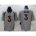 Denver Broncos #3 Russell Wilson Grey Stitched Jersey