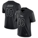 Denver Broncos #10 Jerry Jeudy Black Reflective Limited Stitched Football Jersey