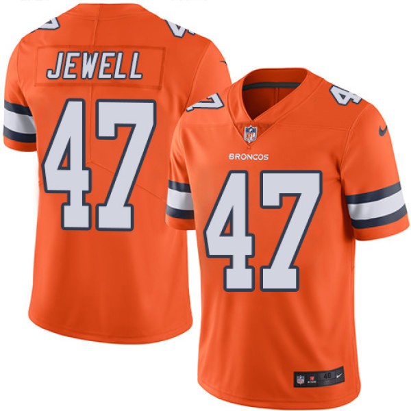 Denver Broncos #47 Josey Jewell Orange Vapor Untouchable Limited Stitched Jersey