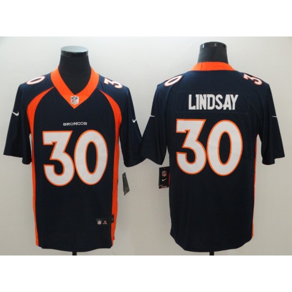Denver Broncos #30 Phillip Lindsay Navy Blue Vapor Untouchable Limited Stitched Jersey
