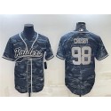 Las Vegas Raiders #98 Maxx Crosby Gray Camo With Patch Cool Base Stitched Baseball Jersey