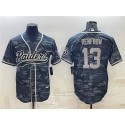 Las Vegas Raiders #13 Hunter Renfrow Gray Camo With Patch Cool Base Stitched Baseball Jersey