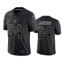 Las Vegas Raiders #34 Bo Jackson Black Reflective Limited Stitched Football Jersey