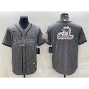 Miami Dolphins Gray Team Big Logo With Patch Cool Base Stitched Baseball Jersey