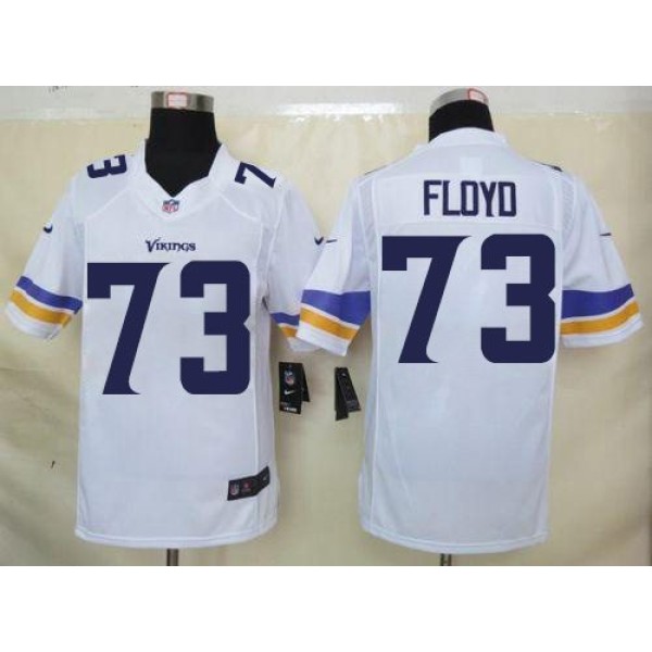 Vikings #73 Sharrif Floyd White Stitched Limited Nike Jersey