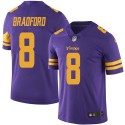 Vikings #8 Sam Bradford Purple Stitched Limited Rush Nike Jersey