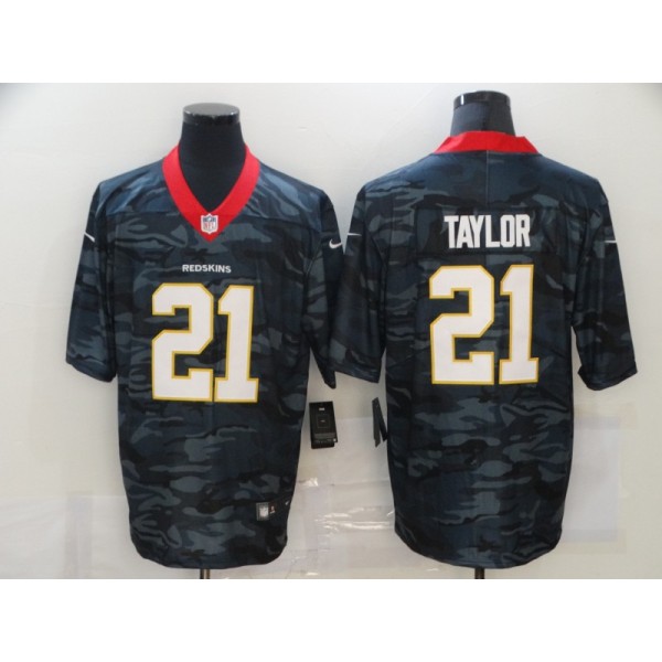 Washington Football Team #21 Sean Taylor 2020 Camo Salute To Service Limited Stitched Jersey