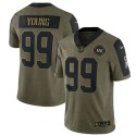 Washington Football Team #99 Chase Young 2021 Olive Salute To Service Limited Stitched Jersey