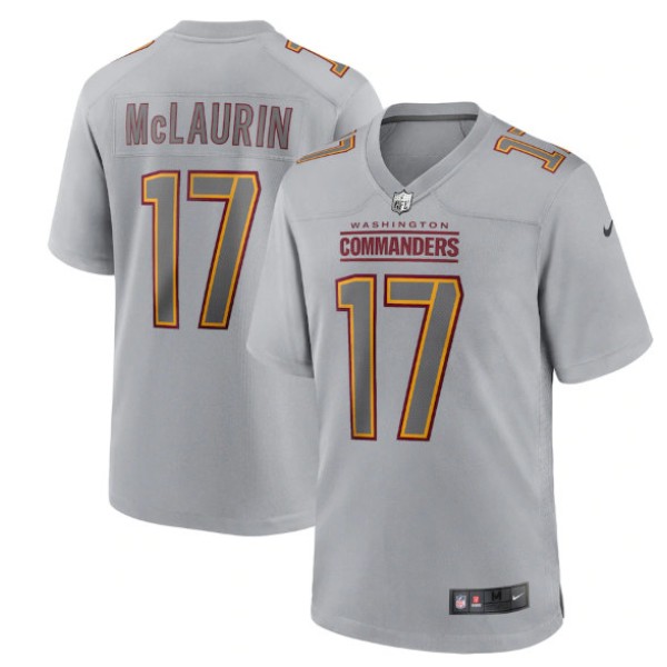 Washington Commanders #17 Terry McLaurin Gray Atmosphere Fashion Stitched Game Jersey