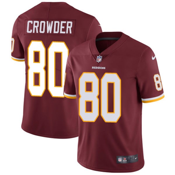 Washington Redskins #80 Jamison Crowder Burgundy Red Vapor Untouchable Limited Stitched Jersey