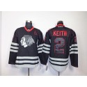Blackhawks #2 Duncan Keith Black Accelerator Stitched Jersey