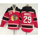 Blackhawks #29 Bryan Bickell Red Sawyer Hooded Sweatshirt Stitched Jersey