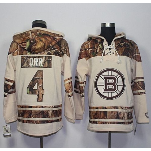 Bruins #4 Bobby Orr Cream Camo Stitched Jersey