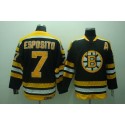 Bruins #7 Phil Esposito Stitched Black CCM Throwback Jersey