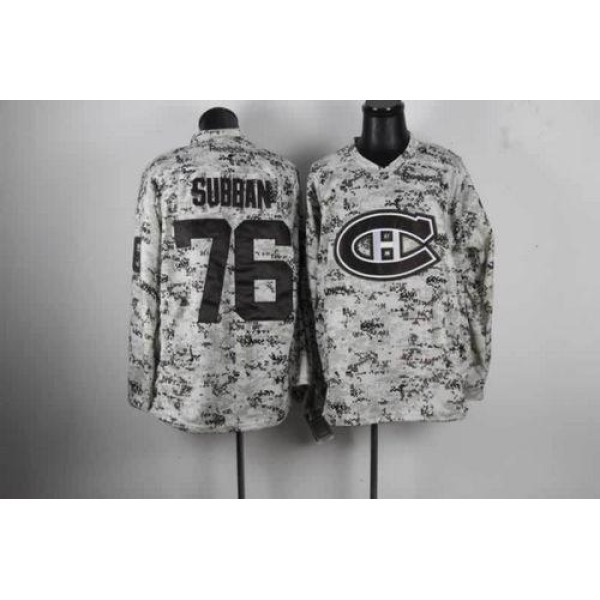 Canadiens #76 PK Subban Camo Stitched Jersey