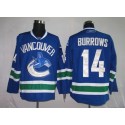 Canucks #14 Alexandre Burrows Stitched Blue Jersey