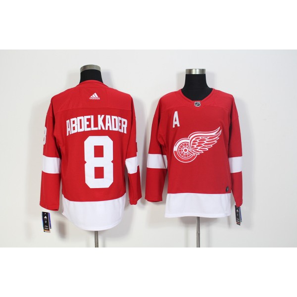 Detroit Red Wings #8 Justin Abdelkader Red Stitched Adidas Jersey