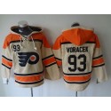 Flyers #93 Jakub Voracek Cream Sawyer Hooded Sweatshirt Stitched Jersey
