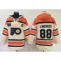 Flyers #88 Eric Lindros Cream Sawyer Hooded Sweatshirt Stitched Jersey