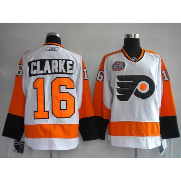 Flyers #16 Bobby Clarke Stitched Winter Classic White Jersey