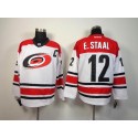 Hurricanes #12 Eric Staal White Stitched Jersey
