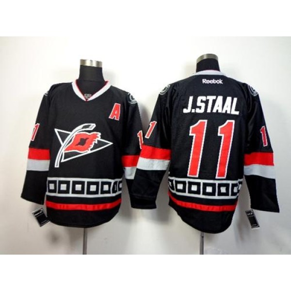 Hurricanes #11 Jordan Staal Black Third Stitched Jersey