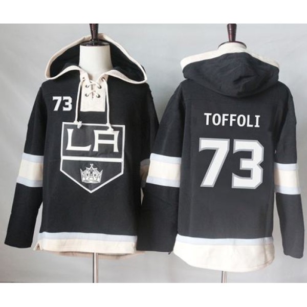 Kings #73 Tyler Toffoli Black Sawyer Hooded Sweatshirt Stitched Jersey