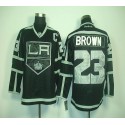 Kings #23 Dustin Brown Black Ice Stitched Jersey