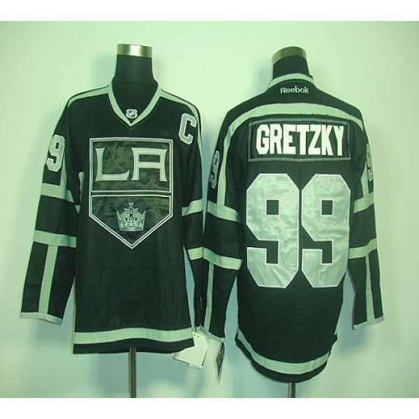 Kings #99 Wayne Gretzky Black Ice Stitched Jersey