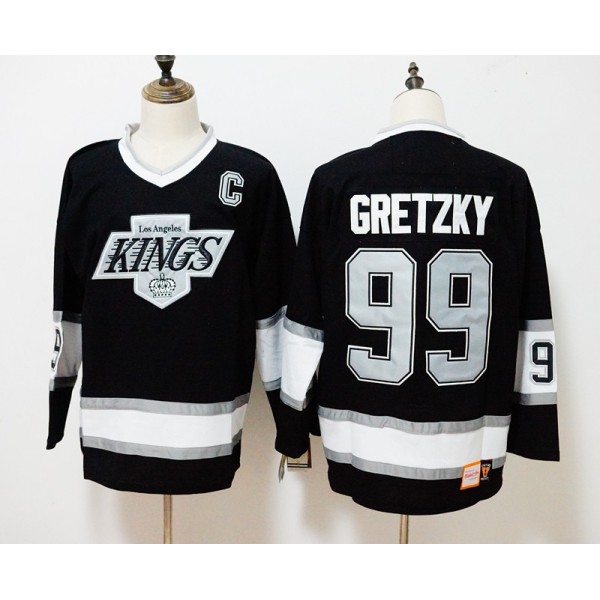 Los Angeles Kings #99 Wayne Gretzky Black Throwback CCM Stitched Jersey