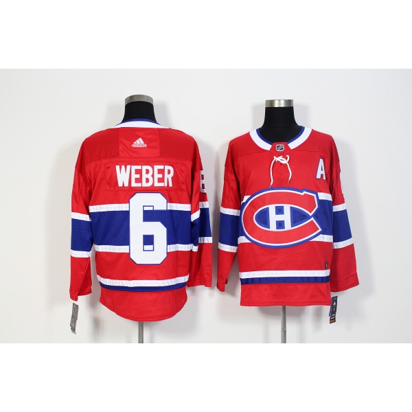 Montreal Canadiens #6 Shea Weber Red Stitched Adidas Jersey
