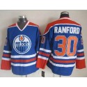 Oilers #30 Bill Ranford Light Blue CCM Throwback Stitched Jersey
