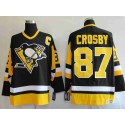 Penguins #87 Sidney Crosby Stitched Black Mitchell Ness Jersey