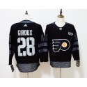 Philadelphia Flyers #28 Claude Giroux Black 1917-2017 100th Anniversary Stitched Adidas Jersey