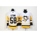 Pittsburgh Penguins #58 Kris Letang White Stitched Adidas Jersey