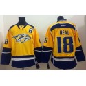 Predators #18 James Neal Yellow Home Stitched Jersey