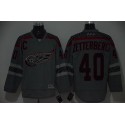 Red Wings #40 Henrik Zetterberg Charcoal Cross Check Fashion Stitched Jersey