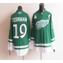 Red Wings St Patty's Day #19 Steve Yzerman Green Stitched Jersey