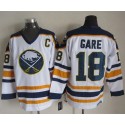 Sabres #18 Danny Gare White CCM Throwback Stitched Jersey