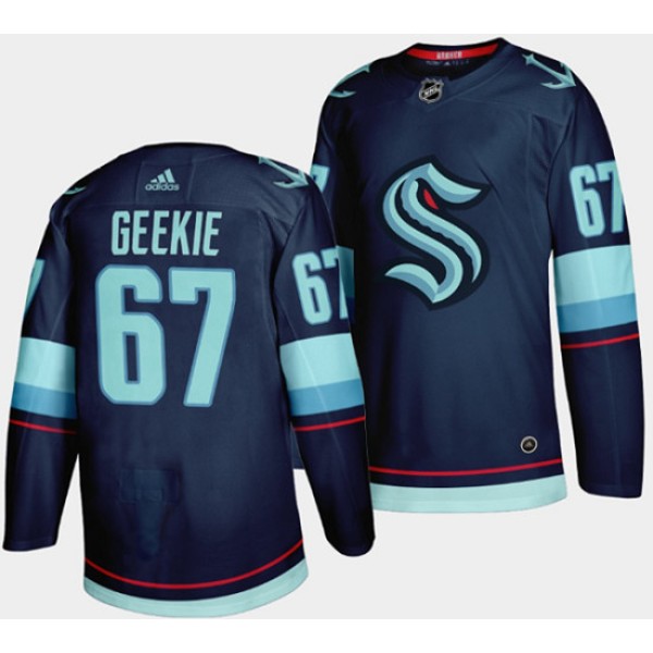 Seattle Kraken #67 Morgan Geekie Navy Stitched Jersey