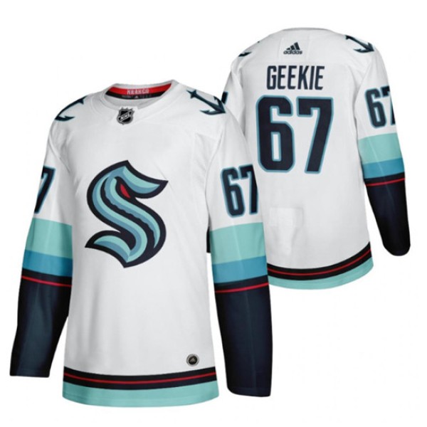 Seattle Kraken #67 Morgan Geekie White Stitched Jersey