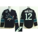 Sharks #12 Patrick Marleau Black Autographed Stitched Jersey