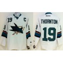 Sharks #19 Joe Thornton Stitched White Jersey