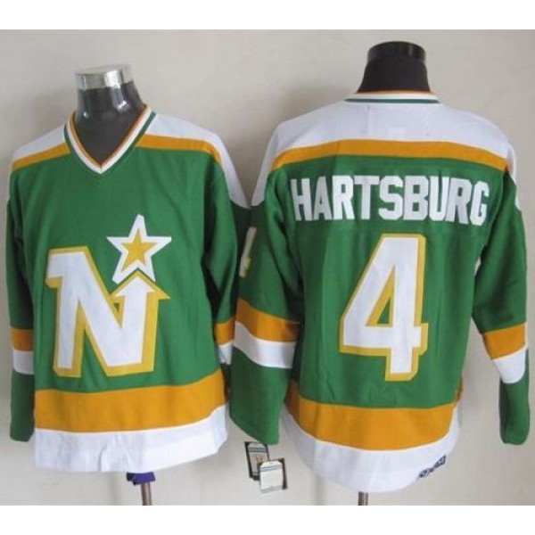 Stars #4 Craig Hartsburg Stitched Green CCM Throwback Jersey