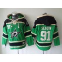 Stars #91 Tyler Seguin Green Sawyer Hooded Sweatshirt Stitched Jersey