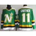 Stars #11 Mike Gartner Stitched Green CCM Throwback Jersey